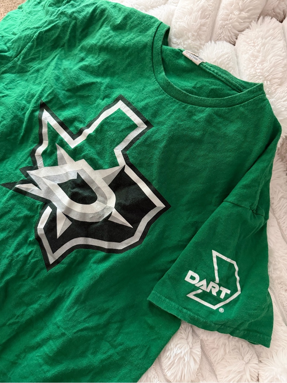 Dallas Stars ' Graphic T-Shirt with White & Black Print